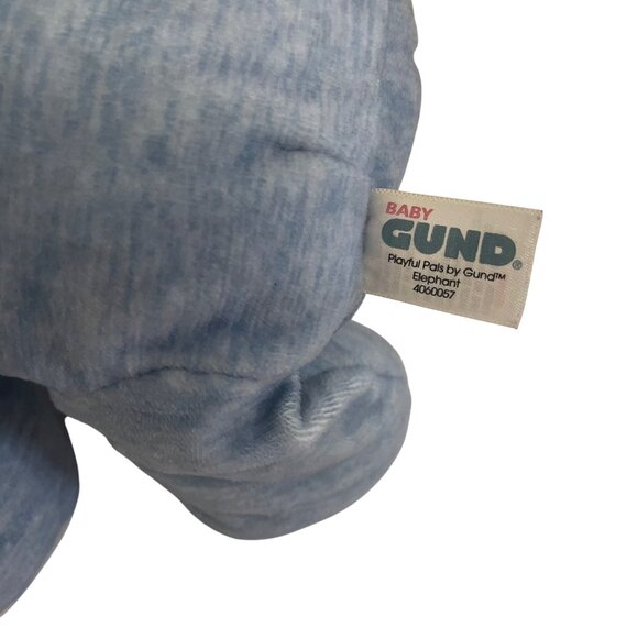 Baby Gund Blue Plush Elephant Stuffed Animal Toy Soft & Cuddly Playful Pals 4060 - Picture 4 of 8